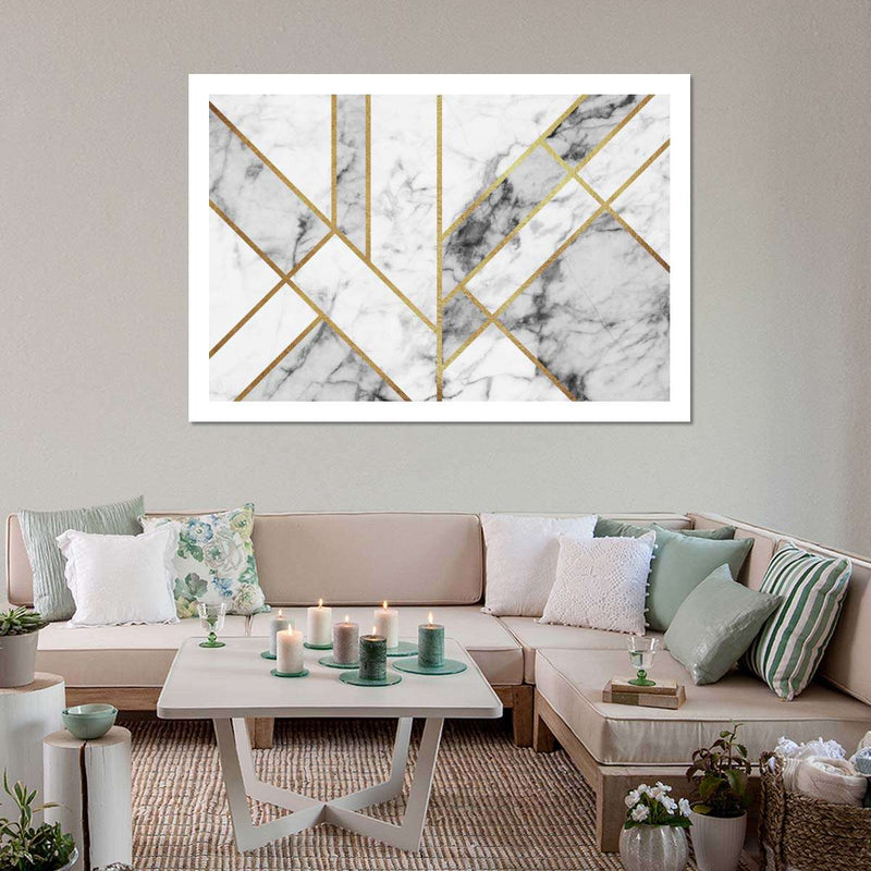 Marble Texture Geometric Abstract Wall Art