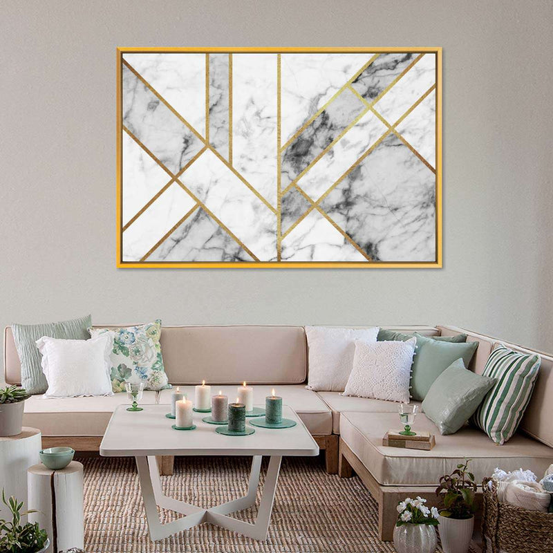 Marble Texture Geometric Abstract Wall Art