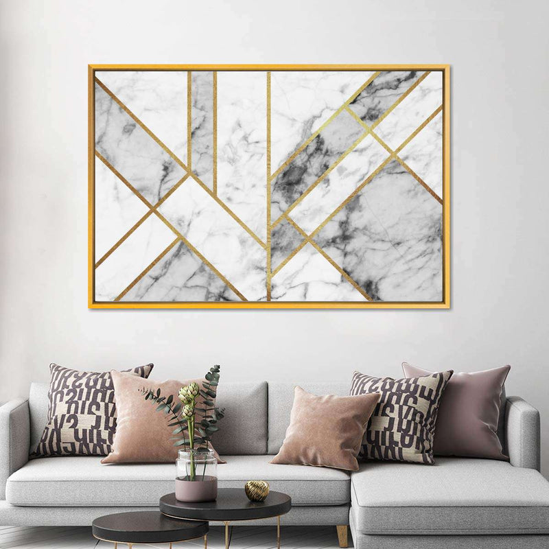 Marble Texture Geometric Abstract Wall Art