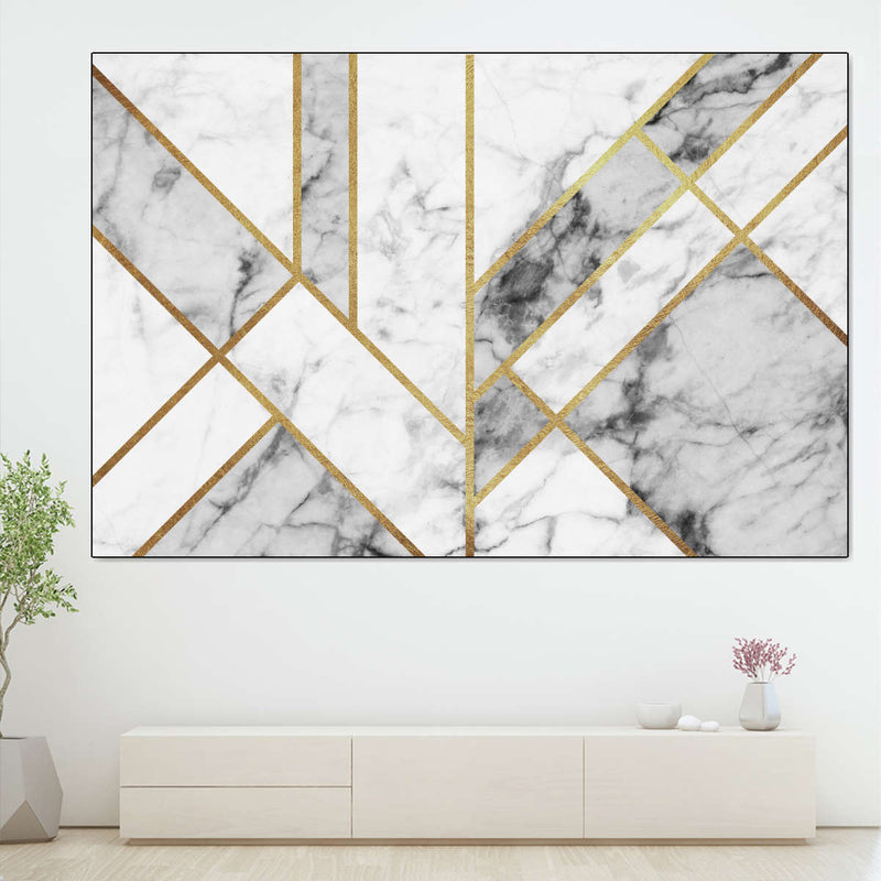 Marble Texture Geometric Abstract Wall Art
