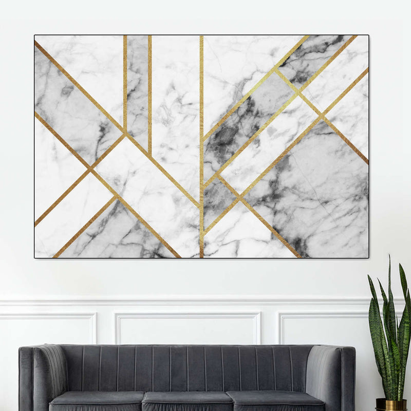 Marble Texture Geometric Abstract Wall Art