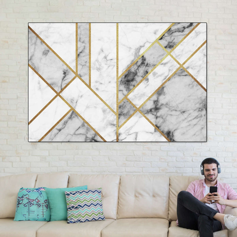 Marble Texture Geometric Abstract Wall Art