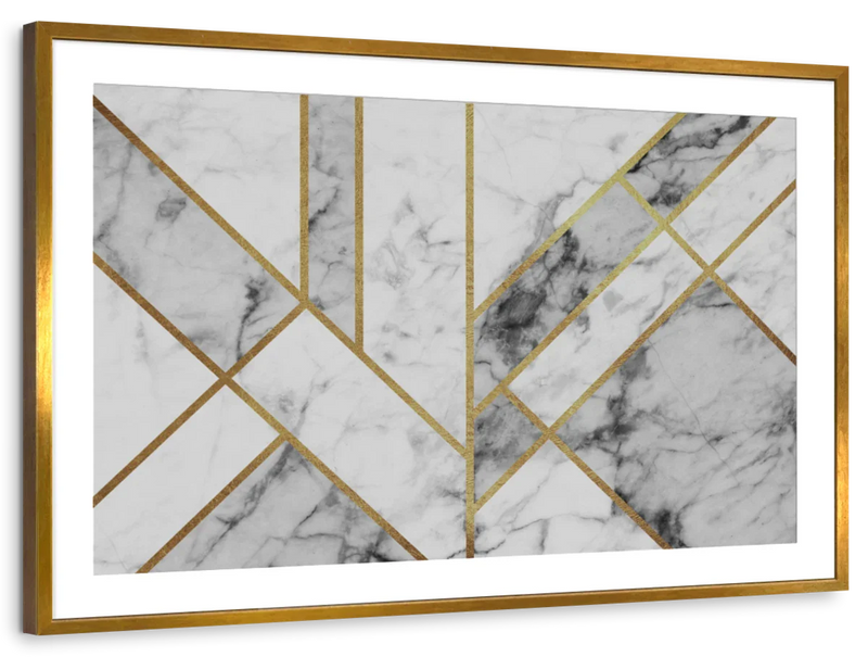 Marble Texture Geometric Abstract Wall Art