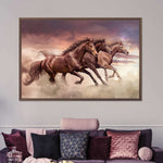 Three Running Horses Wall Art