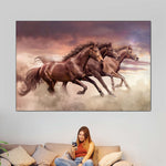 Three Running Horses Wall Art