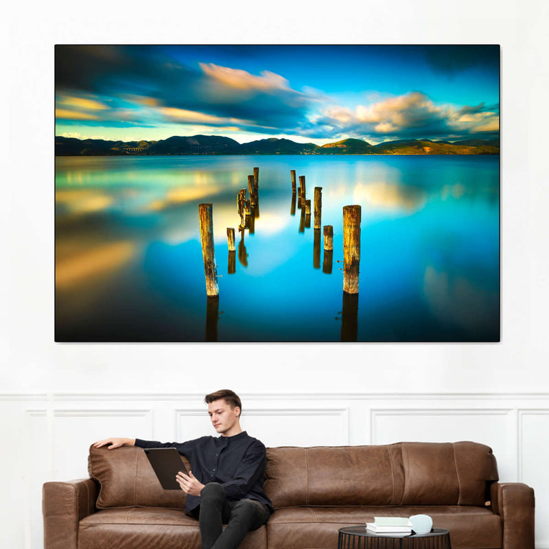 Massaciuccoli Lake Sunset Wall Art
