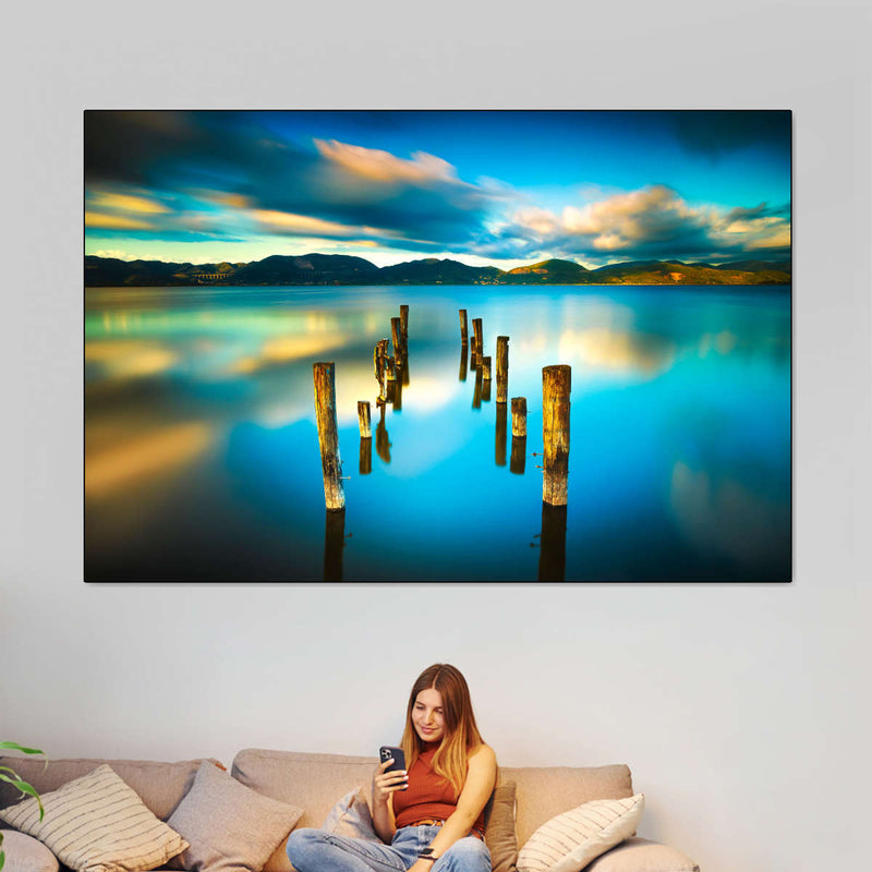 Massaciuccoli Lake Sunset Wall Art