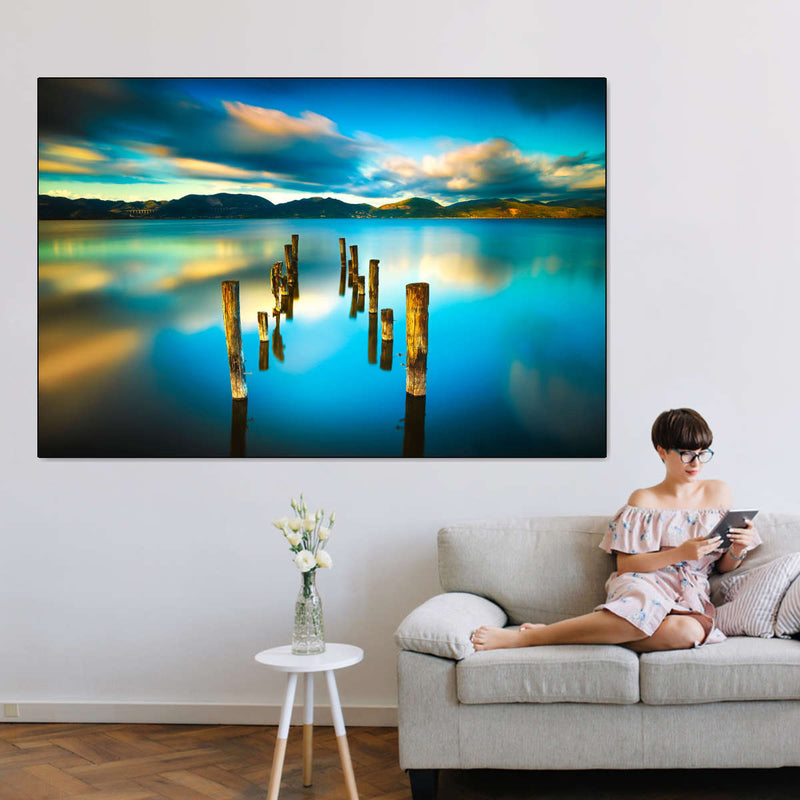 Massaciuccoli Lake Sunset Wall Art