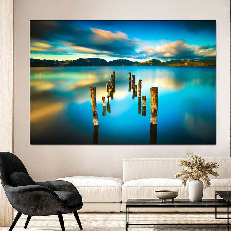 Massaciuccoli Lake Sunset Wall Art