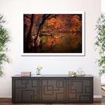 Orange Autumn Lake Wall Art