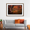 Orange Autumn Lake Wall Art