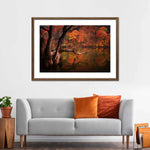 Orange Autumn Lake Wall Art