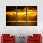 Golden Ocean Sky Wall Art
