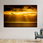 Golden Ocean Sky Wall Art