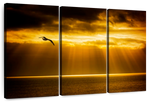 Golden Ocean Sky Wall Art