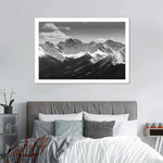 Monochrome Rocky Mountains Wall Art