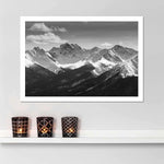 Monochrome Rocky Mountains Wall Art