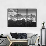 Monochrome Rocky Mountains Wall Art