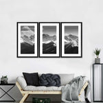 Monochrome Rocky Mountains Wall Art