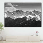 Monochrome Rocky Mountains Wall Art