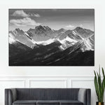 Monochrome Rocky Mountains Wall Art