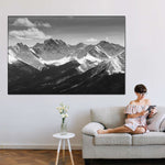 Monochrome Rocky Mountains Wall Art