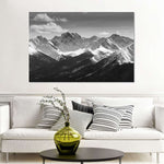 Monochrome Rocky Mountains Wall Art