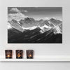 Monochrome Rocky Mountains Wall Art