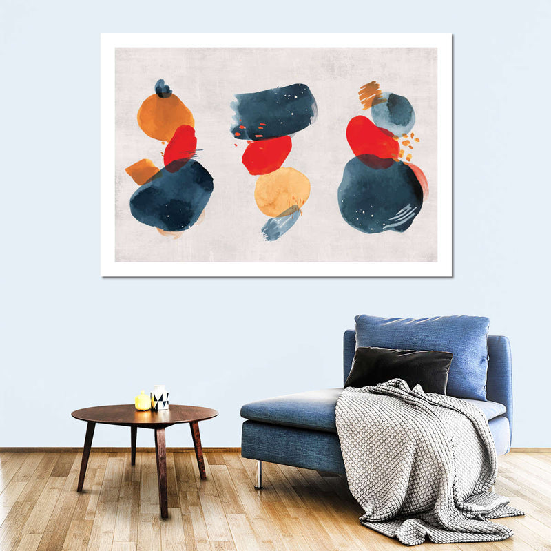 Watercolor Blotches Canvas Set Wall Art