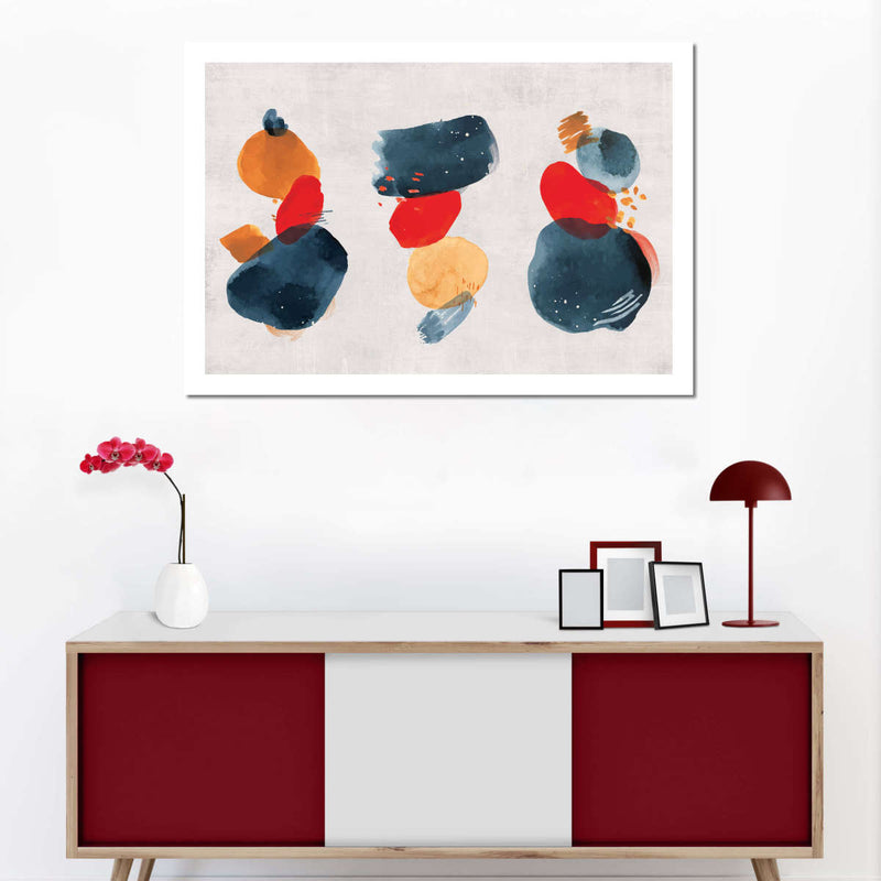 Watercolor Blotches Canvas Set Wall Art