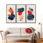 Watercolor Blotches Canvas Set Wall Art