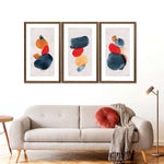 Watercolor Blotches Canvas Set Wall Art