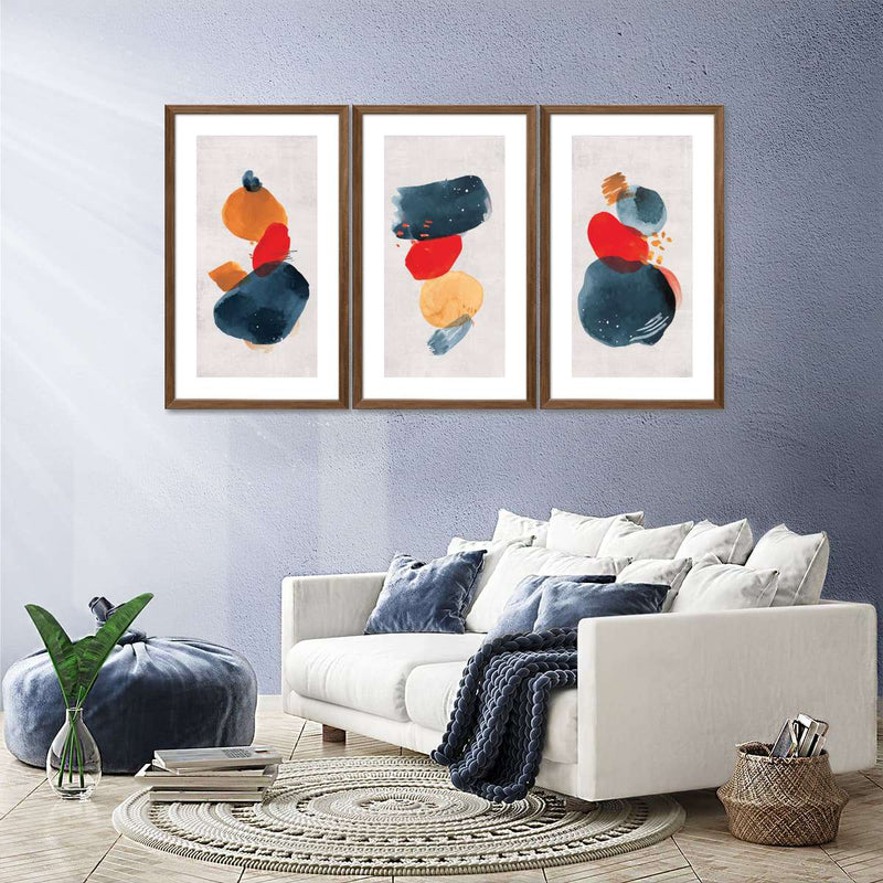 Watercolor Blotches Canvas Set Wall Art