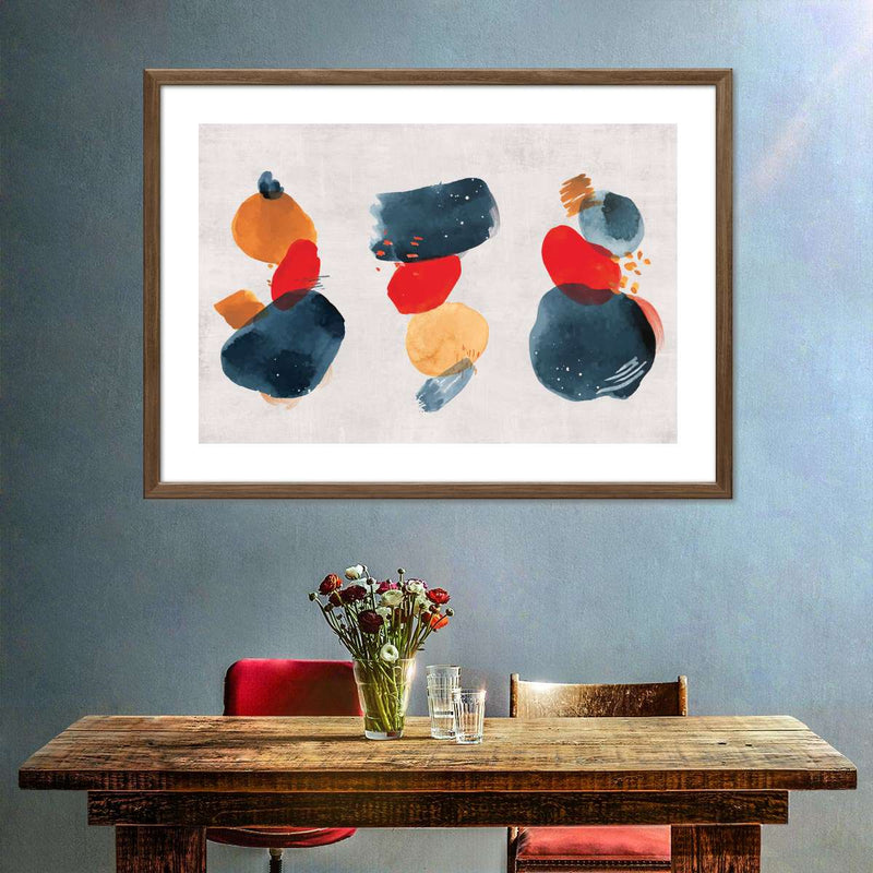 Watercolor Blotches Canvas Set Wall Art