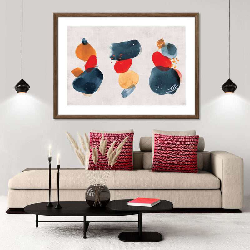 Watercolor Blotches Canvas Set Wall Art