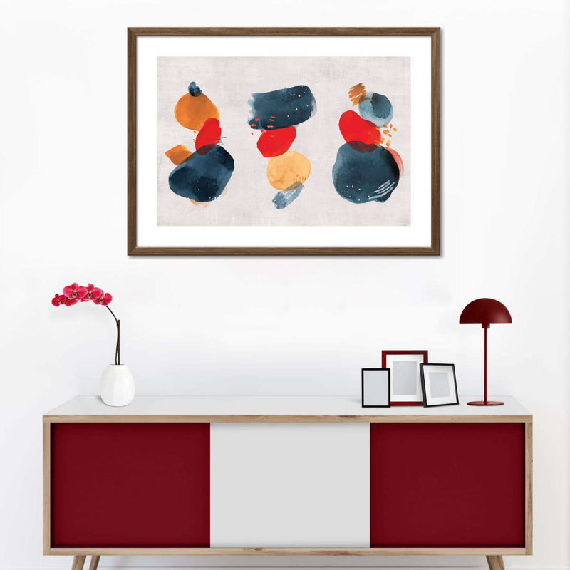 Watercolor Blotches Canvas Set Wall Art