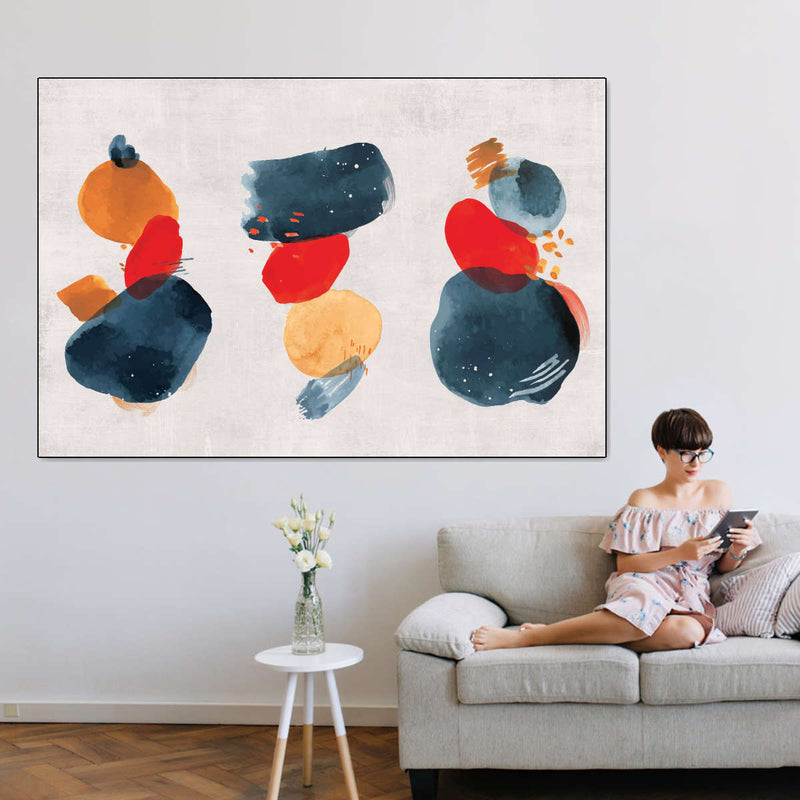 Watercolor Blotches Canvas Set Wall Art