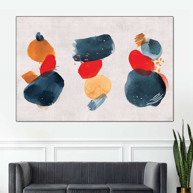 Watercolor Blotches Canvas Set Wall Art
