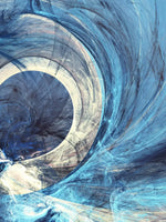 Ocean Line Swirls Abstract Wall Art