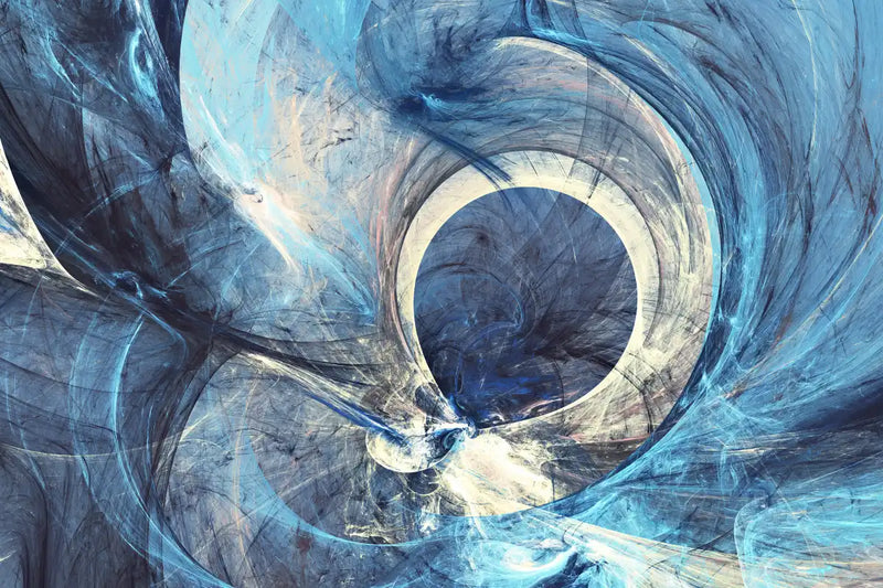 Ocean Line Swirls Abstract Wall Art