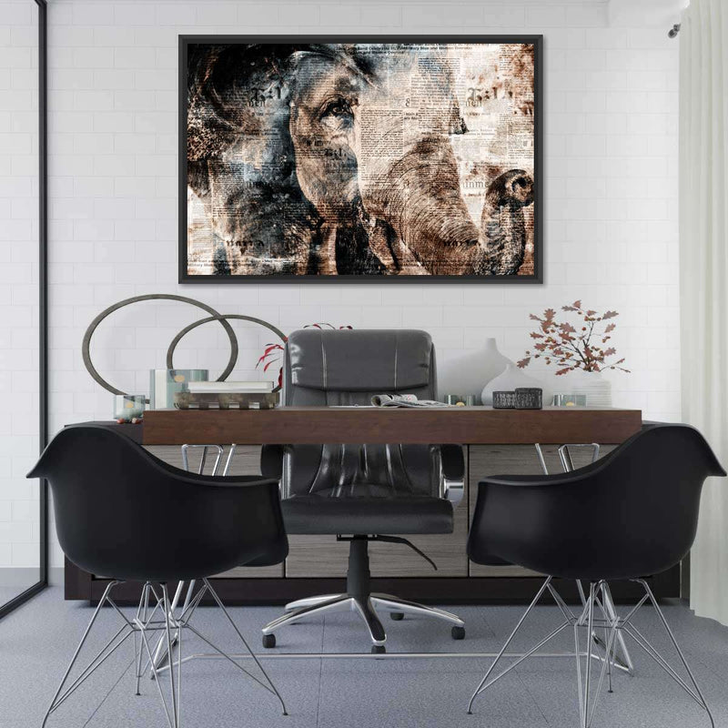 Textured Elephant Wall Art
