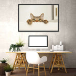 Peeking Young Cat Wall Art