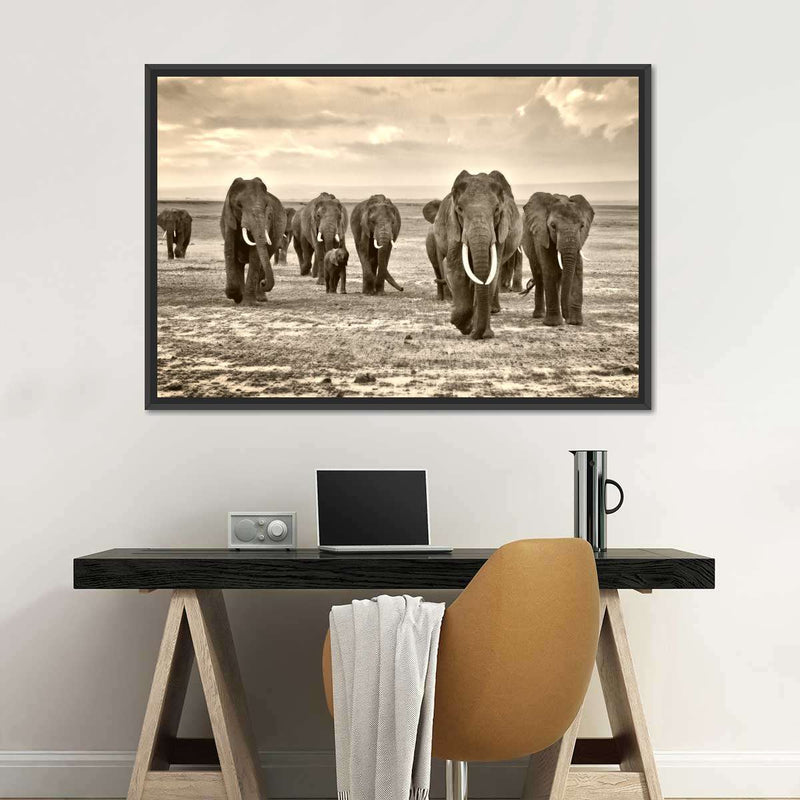 Herd Of Elephants Wall Art