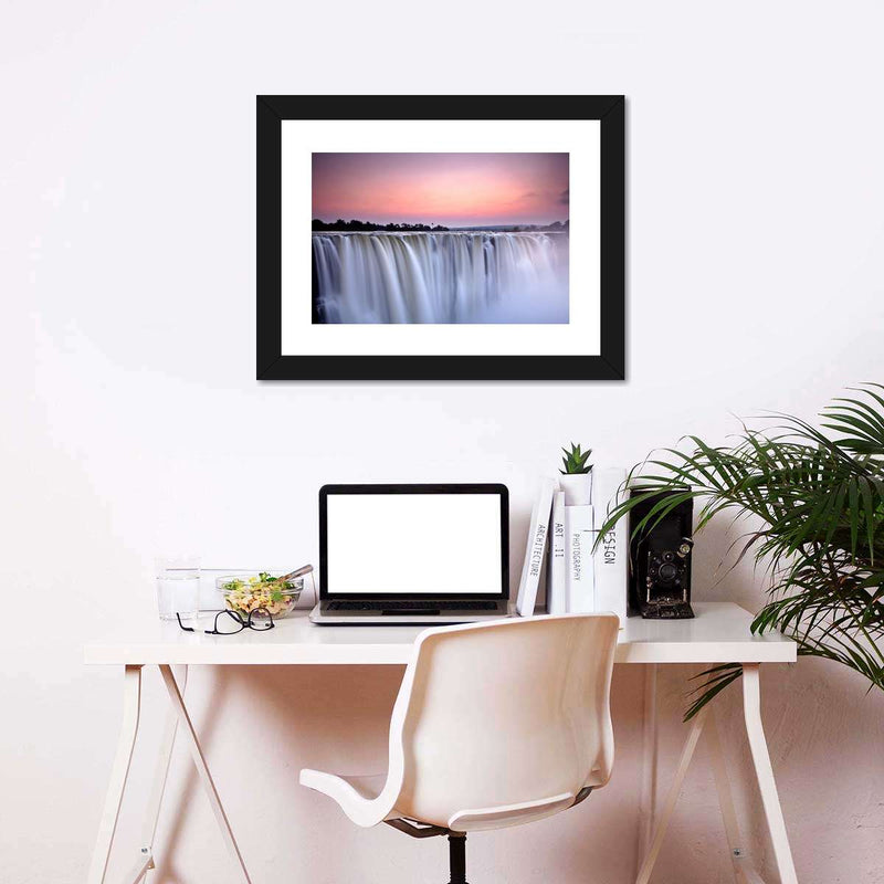 Sunset At Victoria Falls Wall Art