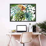 Wild Monstera Leaves Wall Art