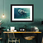 Swimming Elephant Wall Art