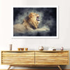 Misty Wild Lion Wall Art