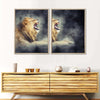 Misty Wild Lion Wall Art