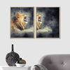 Misty Wild Lion Wall Art