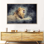Misty Wild Lion Wall Art